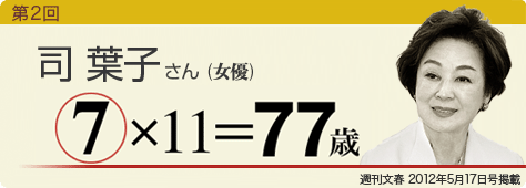 つかさようこさん（女優 77歳）週刊文春5月17日号掲載
