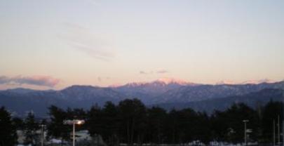 南アルプスの夕焼け