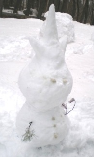 帽子(？)も雪で出来ています☆