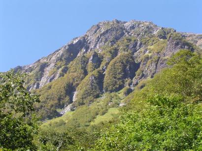 頂上付近はゴツゴツです