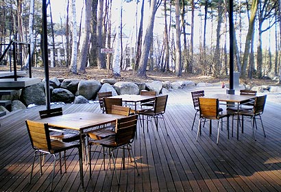 養命酒　駒ヶ根工場　健康の森ブログ オープンテラス　カフェ