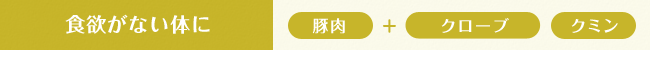 食欲がない体に「クローブ」「クミン」