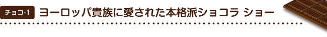 チョコ1 ヨーロッパ貴族に愛された本格派ショコラ ショー