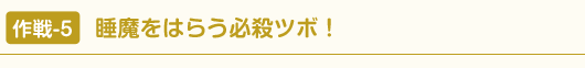 作戦-5 睡魔をはらう必殺ツボ！