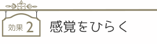 効果２　感覚をひらく