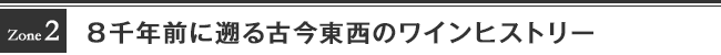 Zone2　８千年前に遡る古今東西のワインヒストリー