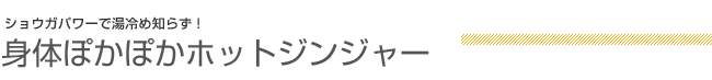 ショウガパワーで湯冷め知らず！ 身体ぽかぽかホットジンジャー