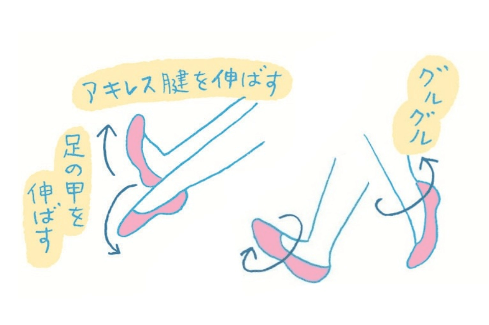 こまめに足を動かすイラスト