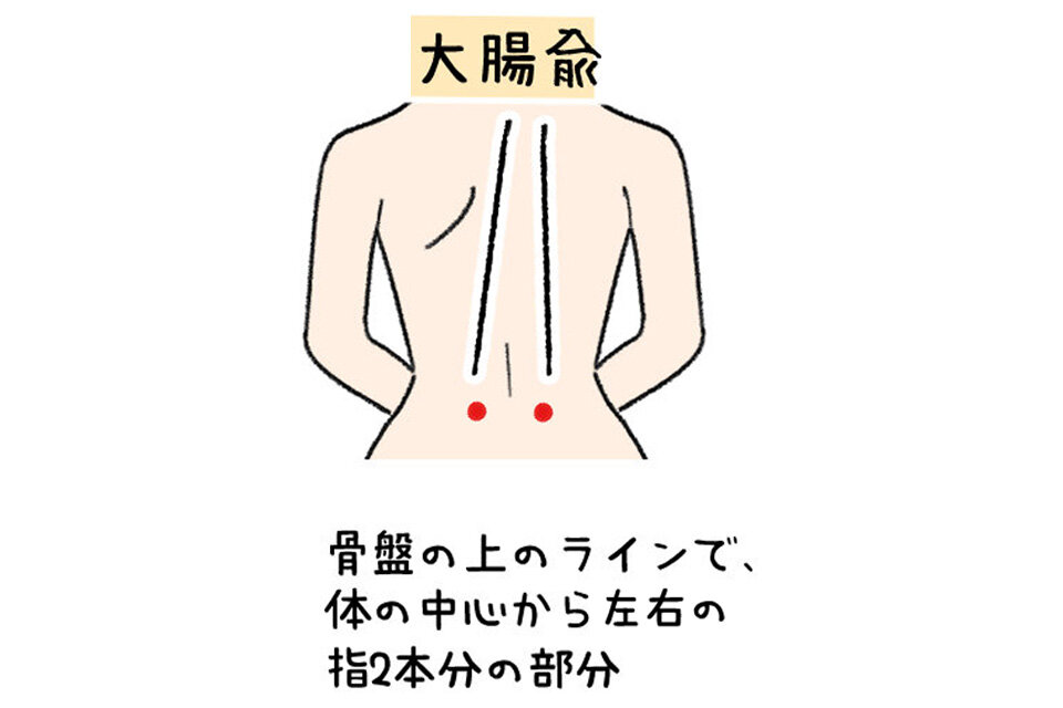 「大腸兪（だいちょうゆ）」のツボ