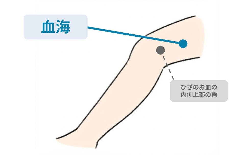 血海（けっかい）のツボのイラスト