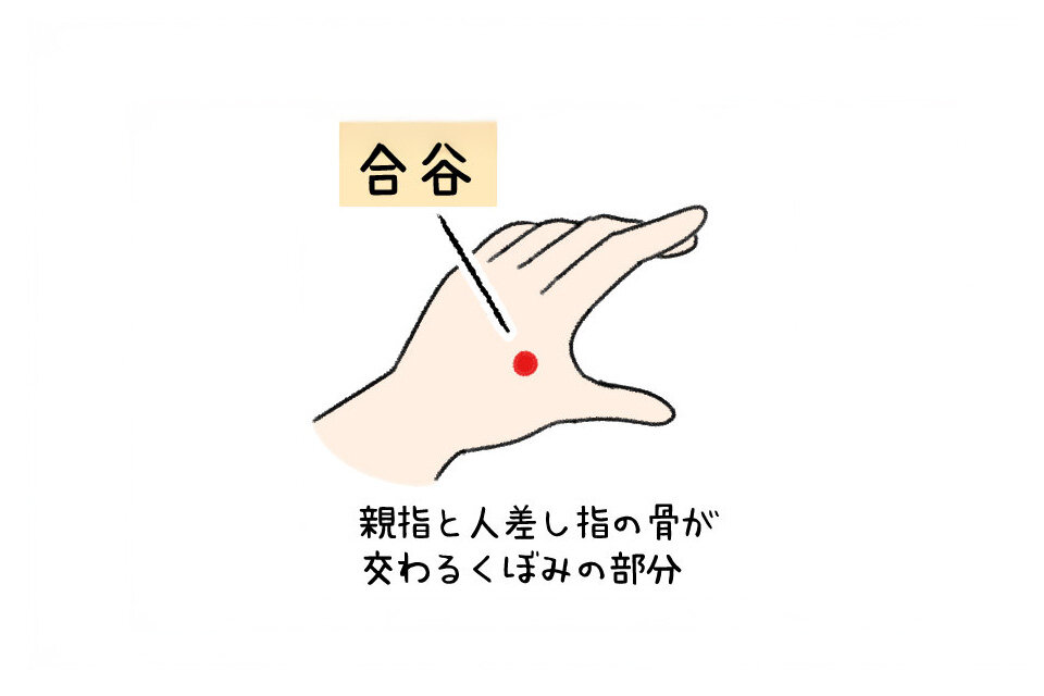 頭痛やストレスなどを改善する「合谷（ごうこく）」