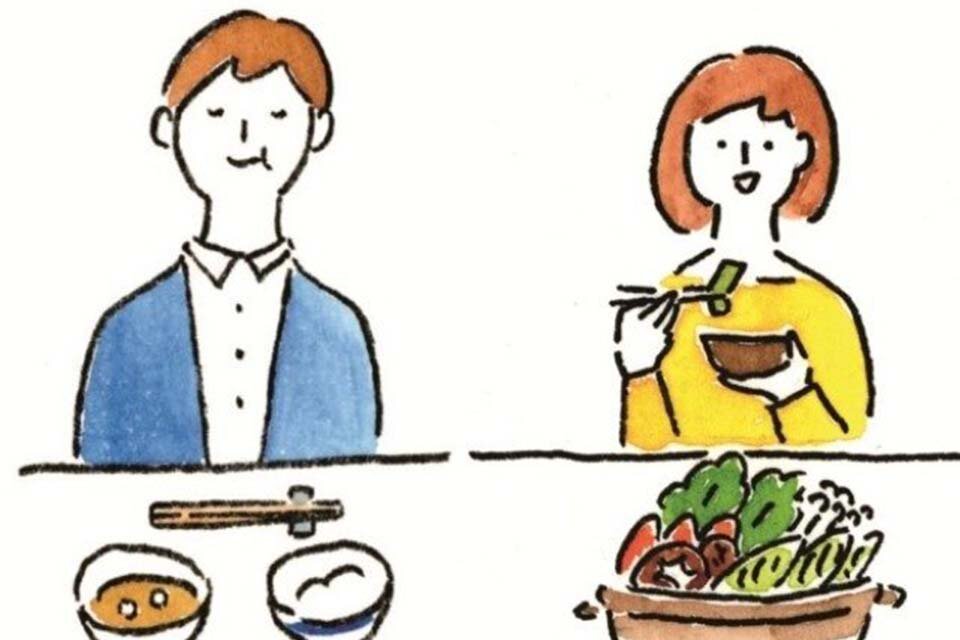 よく噛んでゆっくり食べる