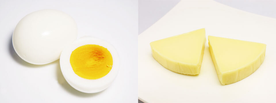 ゆで卵とチーズ