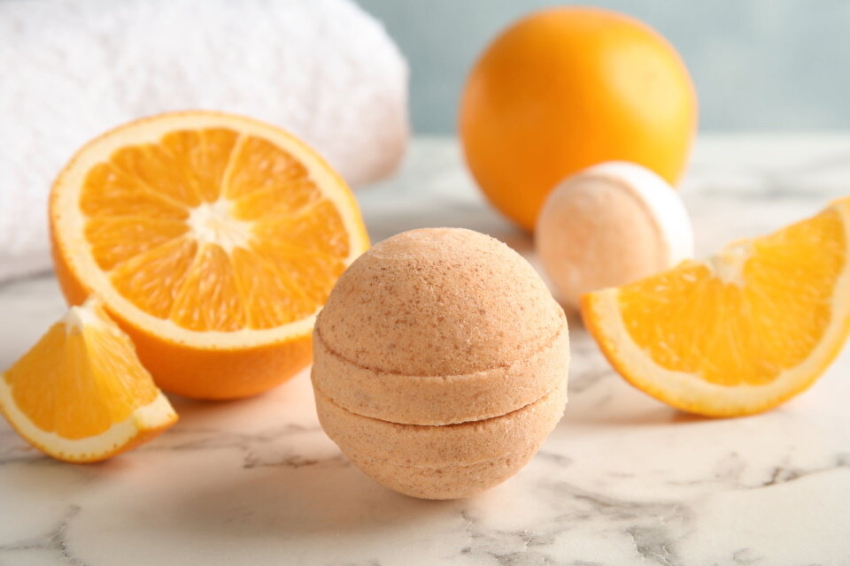和柑橘を用いた入浴剤（イメージ）