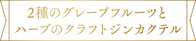 2種のグレープフルーツとハーブのクラフトジンカクテル