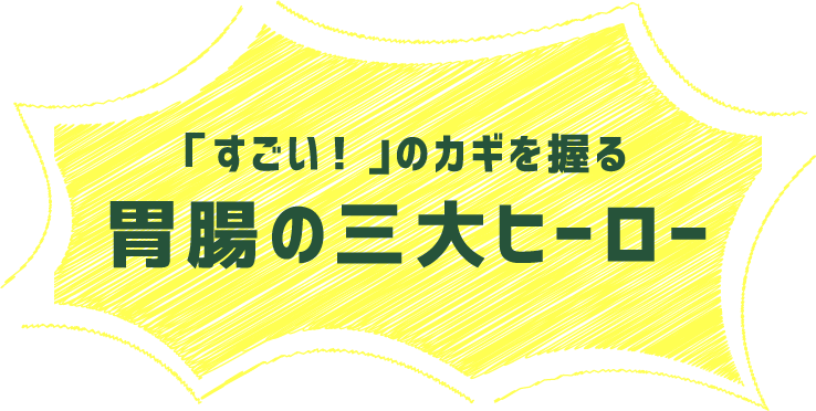 胃腸の三大ヒーロー