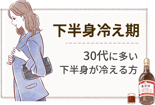 下半身冷え期 30代〜40代に多い下半身が冷える方