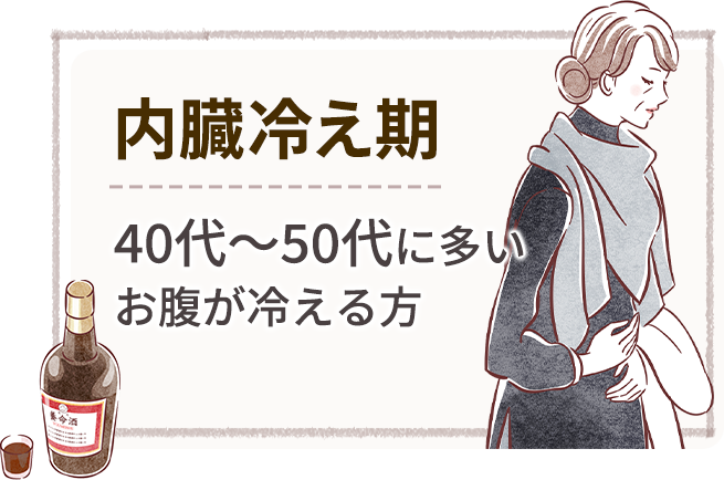 内臓冷え期 40代〜50代に多い手足が冷える方