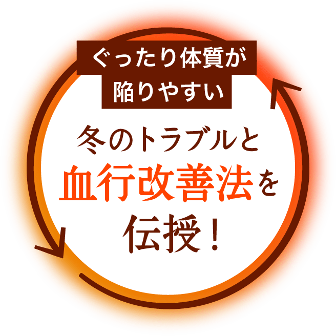 冬のトラブルと血行改善法を伝授