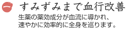 すみずみまで血行改善