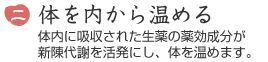 体を内から温める