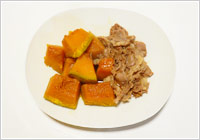 かぼちゃと豚肉の煮物