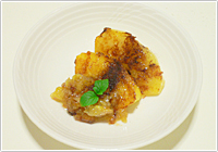 りんごのバナナキャラメリゼソース