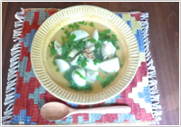 鶏とカブのぽかぽかスープ