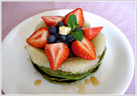 ほうれんそうとクコの実入り薬膳パンケーキ