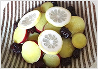 さつまいもとナツメのはちみつレモン煮