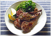 ラムチョップのローズマリー風味焼き