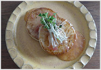 焼き大根の梅生姜あんかけ