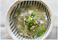 かぶと鶏肉の薬膳茶漬け