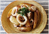いかとじゃがいものバター炒め
