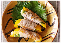 さっぱり梅肉風味の夏野菜ロール