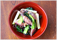 ホタルイカと葉ねぎのぬた