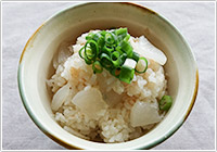 ホタテと大根の炊き込みごはん