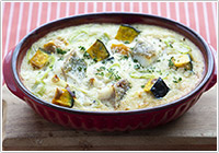 タラとカボチャのとろとろグラタン