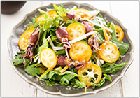 ホタルイカと金柑の酢みそあえ