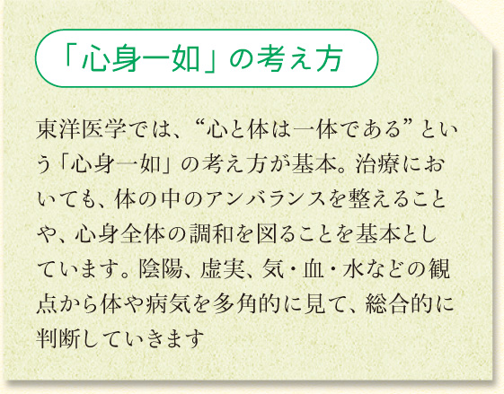 「心身一如」の考え方