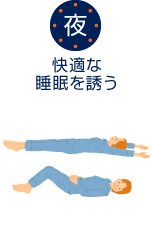 夜　快適な睡眠を誘う