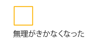 無理がきかなくなった