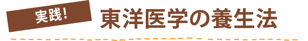 実践！東洋医学の養生法