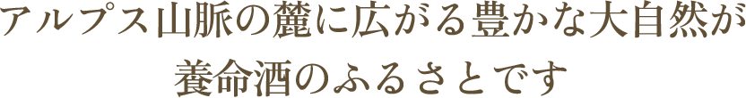 アルプス山脈の麓に広がる豊かな大自然が養命酒のふるさとです